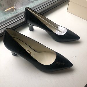 NWT Anne Klein Snake Print Black Heels